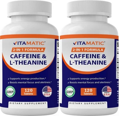 Vitamatic Caffeine Pills with L-Theanine – 300 mg Per 240 Count (Pack of 1)  - Image 1 of 4