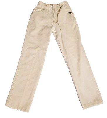 Vtg 80s Rockies Rocky Mountain Western High-waisted Bare Back Tan Jeans-Sz 27/5 - Image 1 of 4