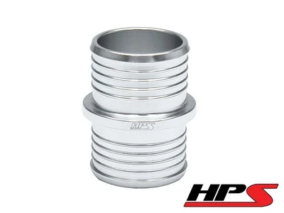 HPS 1" (25mm) Billet 6061 Aluminum Joiner Silicone Hose Union Connector SILVER - Image 1 of 3