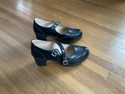 Женские кожаные классические туфли на платформе средний каблук Mary Jane Oxford размер 8 - Изображение 1 из 4