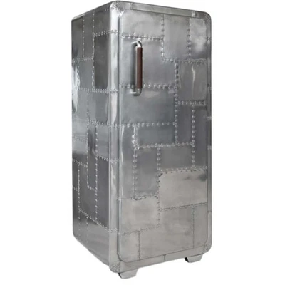 Gabinete de aviador artesanal aluminio remachado, muebles de almacenamiento industrial Foto 1 de 4