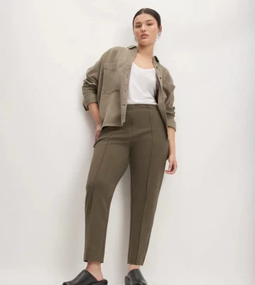 Everlane The Dream Pant Dark Forest 尺寸 L 拉式踝裤 弹性腰围 — 第 1/4 张图片