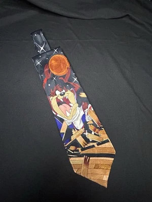 Corbata de baloncesto Looney Tunes Mania Vintage 1996 Space Jam Taz  Foto 1 de 4