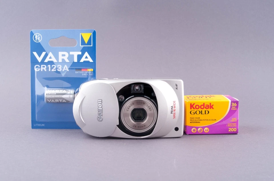 Canon Prima Super 90 Wide 35mm Point & Shoot Film Camera BOX - Image 1 of 4