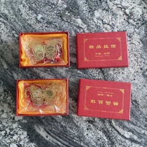 Beijing 2008 Summer Olympics China Butterfly Charm Red Tassel Souvenir Ornament - Picture 1 of 12