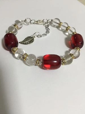 Genuine Ruby & Crystal Bracelet  - Image 1 of 4