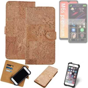 Handyhülle für Bea-fon M6s premium Kork Hülle Handy Case Cover - Zdjęcie 1 z 7