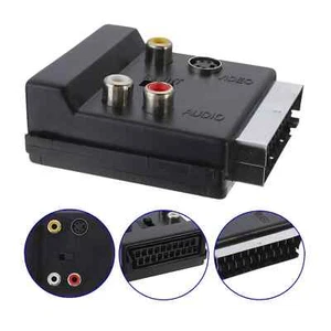 RGB Scart Male to 3x RCA Female + S-Video AV TV Audio Cable Converter Adapter - Picture 1 of 6