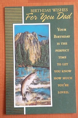 Tarjeta de felicitación reflexiva Feliz cumpleaños deseos papá/tema de caza al aire libre Foto 1 de 4