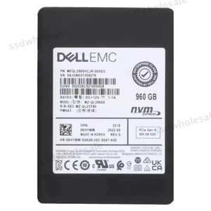 95%+ Health DELL Samsung PM9A3 960GB 2.5" NVMe PCIe MZQL2960HCJR-00AD3 SSD - Afbeelding 1 van 1