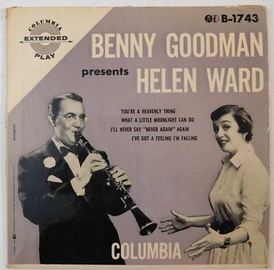 jazz vocal record HELEN WARD Benny Goodman Presents COLUMBIA 7" 45 RPM EP Foto 1 de 4