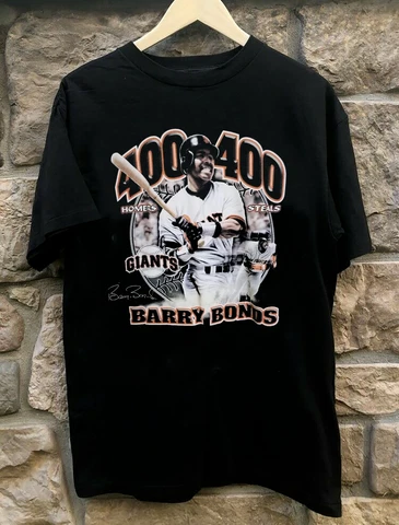 Reprint Barry Bonds Sport Short Sleeve Black All Size Men T-Shirt Cover