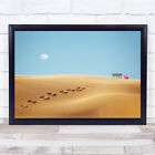 Perfect Desert Trail Blue Sky Orange Sand Wall Art Print