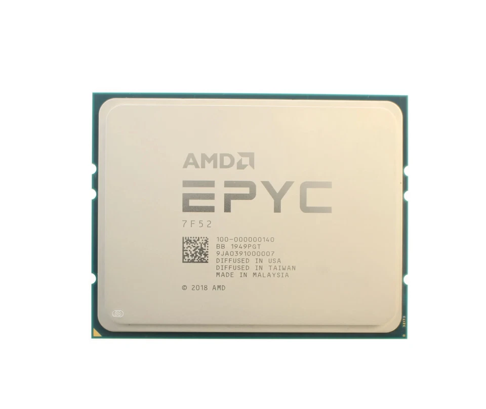 AMD EPYC 7F52 processor 16 cores 3.5GHZ CPU 100-000000140 UNLOCKED FULL VERSION - Image 1 of 1