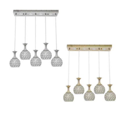 Lampadario da soffitto a sospensione plafoniera cristalli in acrilico G9 - Immagine 1 di 3