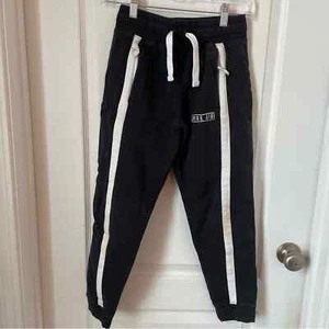 Boys Nike Air Black Sweatpants Zipper Pockets Medium - Picture 1 of 4