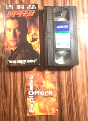Speed VHS Keanu Reeves Dennis Hopper Sandra Bullock Action 1994 Movie 90's Fox - Image 1 of 4