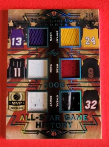 KOBE BRYANT JERSEY CARD #d2/9 Lebron James SHAQUILLE O'NEAL Dwyane Wade YAO MING - Picture 1 of 3