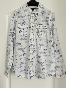 Tommy Hilfiger Floral Print Button Down Long Sleeves Shirt Womens Size Medium - Picture 1 of 6
