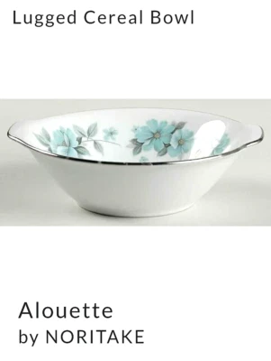 Vintage 1967 Noritake RC Japan 768 ALOUETTE (1PC) Porcelain Lugged Cereal Bowl  - image 1 of 4