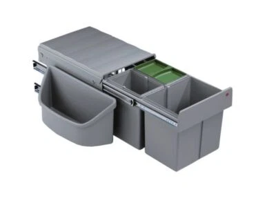 Corner Boy 3 (für Diagonaleckschränke), Abfallsammler für Eckschränke, alu grau - Bild 1 von 2