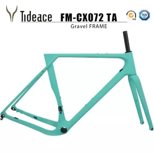 Telaio per biciclette in carbonio ghiaia a montaggio piatto per telaio per bici in carbonio 700C o 27,5 - Foto 1 di 11