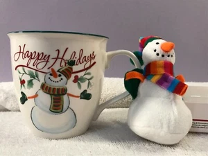 Pfaltzgraff winterberry oversized mug snowman w/matching snowman plush CH6636 - Picture 1 of 7