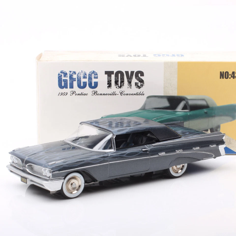 1 43 Scale GFCC 1959 Pontiac Bonneville Diecast Model Car Toy Flame Pattern