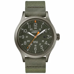 Timex TW4B14000, Men's Expedition Scout Green Fabric Watch, Date, Indiglo, NEW