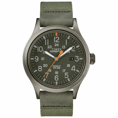 Timex TW4B14000, Men's Expedition Scout Green Fabric Watch, Date, Indiglo, NEW - image 1 of 2