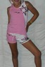 Girls Le Petit Tennis Outfit Yellow Black & White youth Size 4 NWT