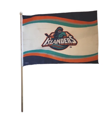 New York Islanders Flag w/ Fisherman Logo Vintage NHL Hockey Banner Polyester Cover