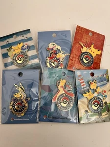 Pokemon Center Pin Badge Collection (6x Exclusive Pin Badges) New & Sealed - Picture 1 of 7