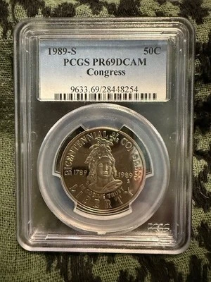 1989-S Congress Commemorative Half Dollar PR69 DCAM PCGS - Image 1 of 4