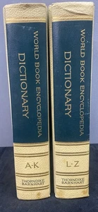 THE WORLD BOOK 📚ENCYCLOPEDIA DICTIONARY 2 Volume Set 1965 Edition  Set A-Z💫VG - Picture 1 of 13