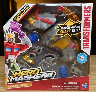 HASBRO TRANSFORMERS HERO MASHERS DINOBOT SLUG IN DAMAGED BOX NR COMPLETE AUTOBOT - Image 1 of 4