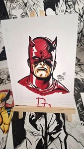 Daredevil Comic Art 9x11 Original Signed by Artist Michael Fulcher - Picture 1 of 5