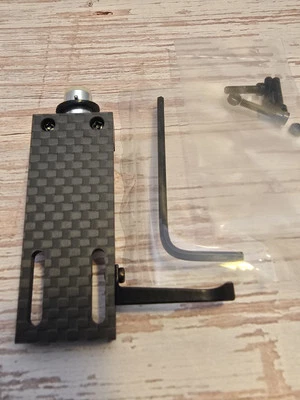  Carbon Fiber Headshell Azimuth Adjust 1 Lock Pin HSE23. Includes Hardware - Image 1 of 4
