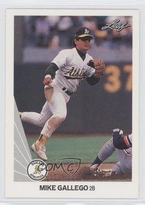 1990 Leaf Mike Gallego #121 - Image 1 of 2