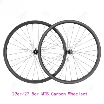  27.5/29er Mountain Bike Carbon Wheelset UD Matte with 6 Bolts Center Lock Hub  - Image 1 of 4