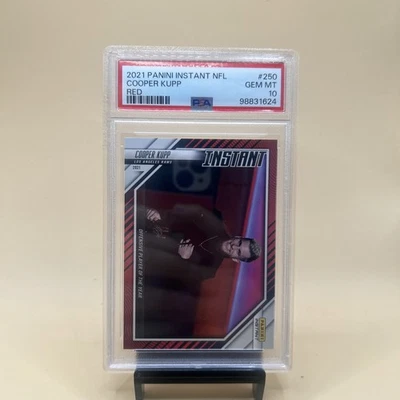 2021 Panini Instant NFL #250 Cooper Kupp /99 Red PSA 10 - Image 1 of 4