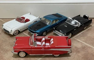 LOT (4) Corvette Thunderbird Mustang Bel Air ERTL Revell Road Tough Muscle 1/18 - Picture 1 of 22