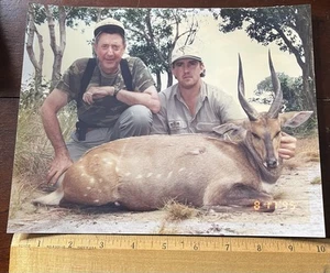 Color 8x10 Hunter with Big Game, Cape Bushbuck, Hunters 1995 - Picture 1 of 2