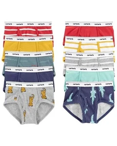 Carters 10-Pack Cotton Briefs, Red(3k588810)/Blue, Size 10/12 - Picture 1 of 1