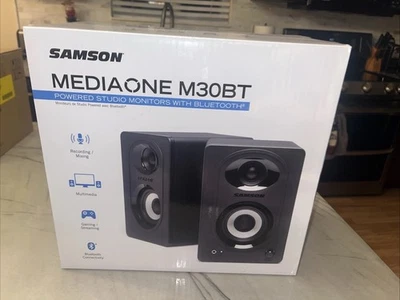 Samson Mediaone M30BT 3-Inch Powered Bluetooth Studio 20W Monitors (Pair, Black) - Image 1 of 2