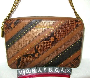 Bolso Bandolera Michael Kors Jet Set Equipaje Cuero EW con Cabezales para Uñas Nuevo con Etiquetas $228 - Imagen 1 de 9