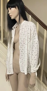 Camisa French Connection Body Bordado Cuello Alto Talla S Estilo 72MCC RRP75 - Imagen 1 de 21