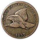 1857 Flying Eagle Cent Choice Fine F+ Coin #1818