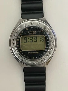 Reloj digital vintage para hombre S/S Citizen 49-9315 calculadora LCD ULTRA RARO 1977 - Imagen 1 de 12