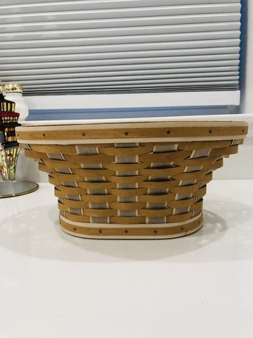 Longaberger 2011 Washed Linen Bowl Basket Cover